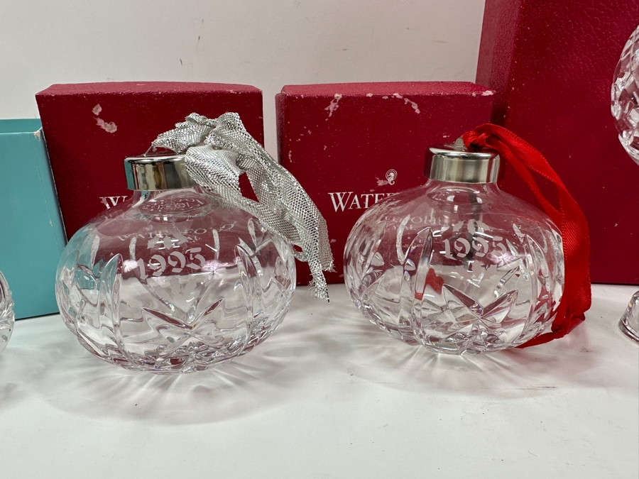 Lot of (7) Waterford Crystal Christmas Ornaments & (1) Tiffany & Co Crystal Christmas Ornament [Photo 3]