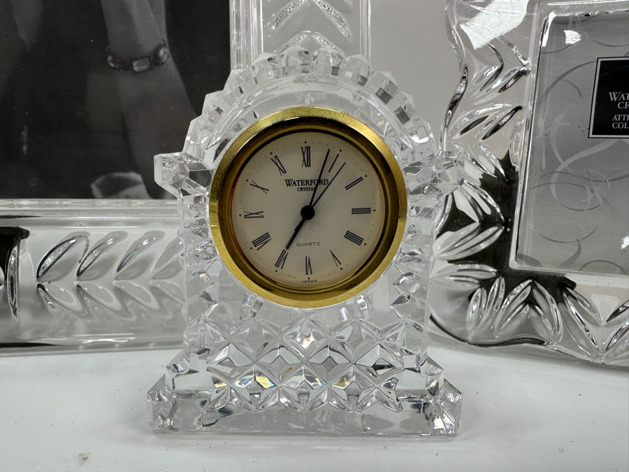 (2) Waterford Clocks and (2) Waterford Picture Frames - Largest 8.5 x 10.5 [Photo 4]