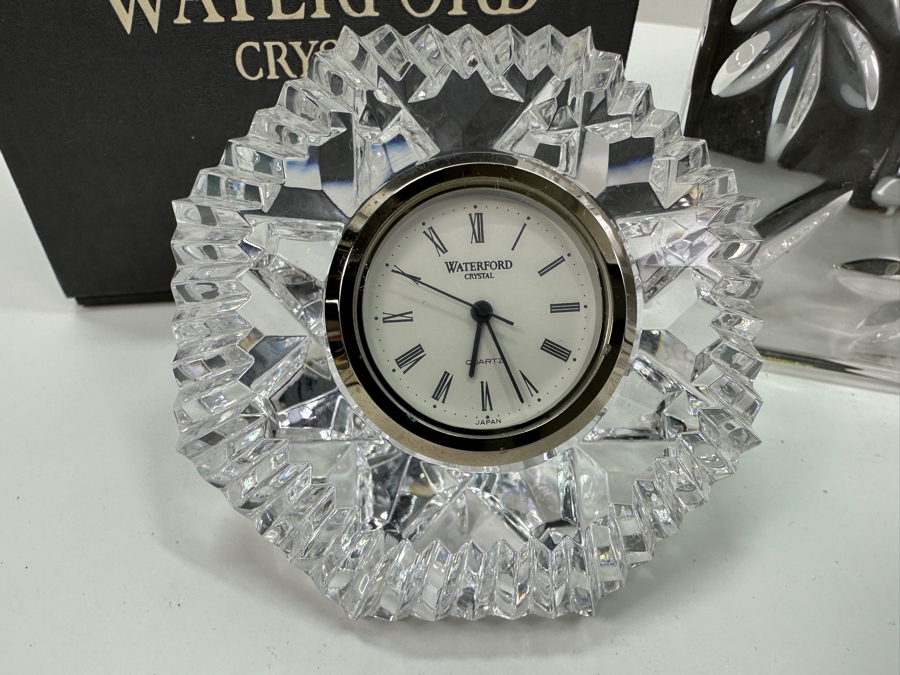 (2) Waterford Clocks and (2) Waterford Picture Frames - Largest 8.5 x 10.5 [Photo 2]