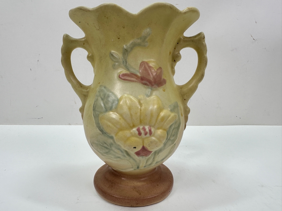 Vintage 1940's Hull Magnolia Flower Art Pottery Vase 6.5'H [Photo 4]