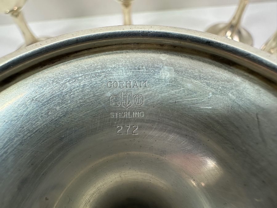 (5) Gorham Sterling Silver Wine/Water Goblet Cups 6.5'H 920g Silver Melt Value $1,050 [Photo 8]