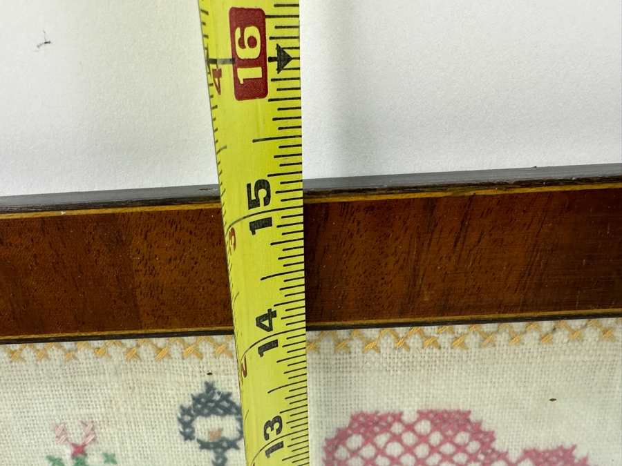 Vintage Needlework Cross Stitch Alphabet Sampler Framed 19'x15' [Photo 10]