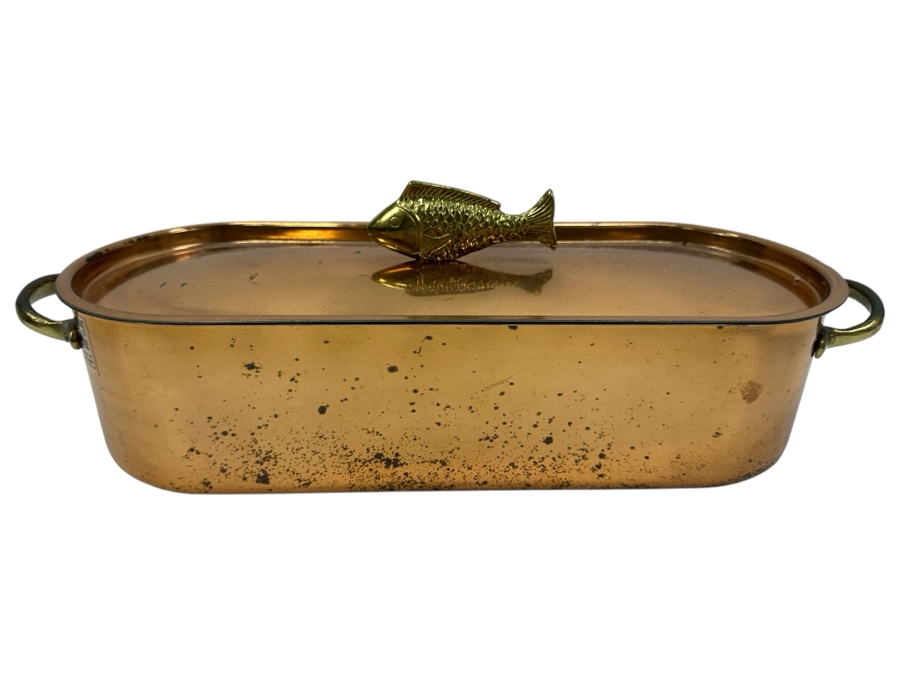 Metalutil Copper Fish Kettle Steamer/Poacher Made in Portugal 17'W x 6.5'D x 6.5'H [Photo 1]