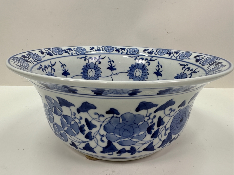 Asian Blue & White Porcelain Bowl 12W X 5H [Photo 2]