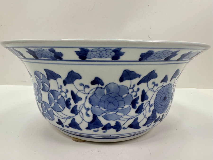 Asian Blue & White Porcelain Bowl 12W X 5H [Photo 3]