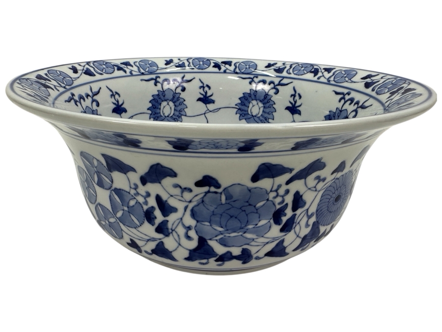 Asian Blue & White Porcelain Bowl 12W X 5H [Photo 1]