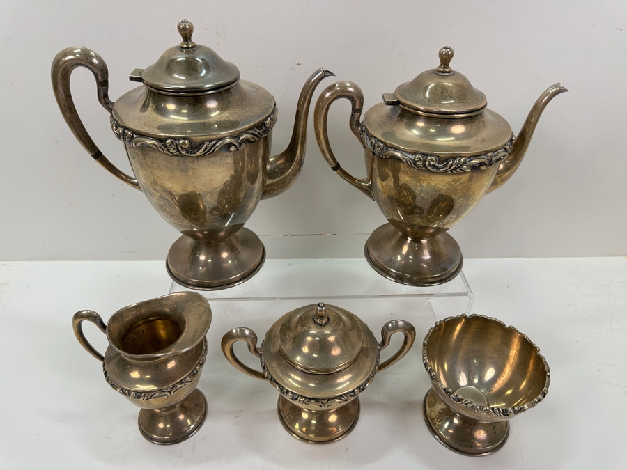 Sterling Silver Gonzalo Moreno Mexican Coffee and Tea Service Set 2,956g Silver Melt Value $3,380 [Photo 3]