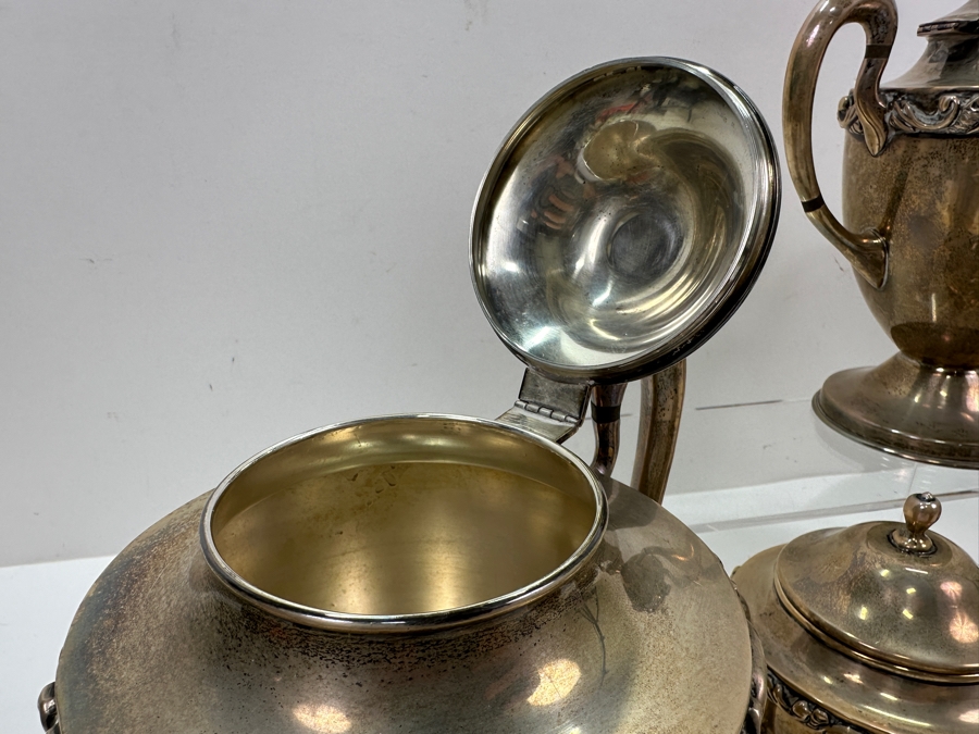 Sterling Silver Gonzalo Moreno Mexican Coffee and Tea Service Set 2,956g Silver Melt Value $3,380 [Photo 17]