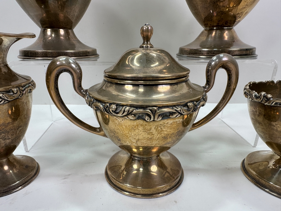 Sterling Silver Gonzalo Moreno Mexican Coffee and Tea Service Set 2,956g Silver Melt Value $3,380 [Photo 7]