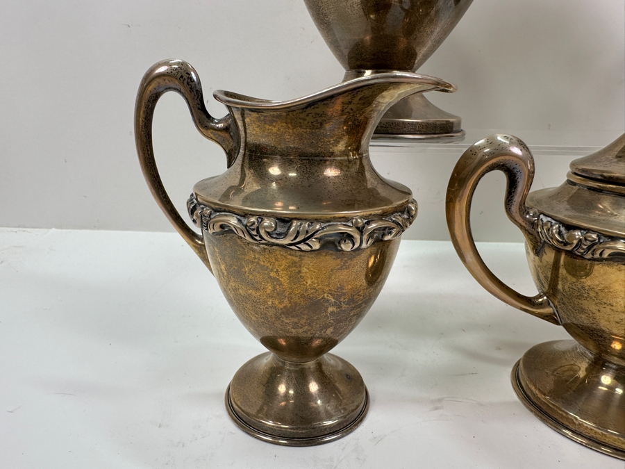 Sterling Silver Gonzalo Moreno Mexican Coffee and Tea Service Set 2,956g Silver Melt Value $3,380 [Photo 8]