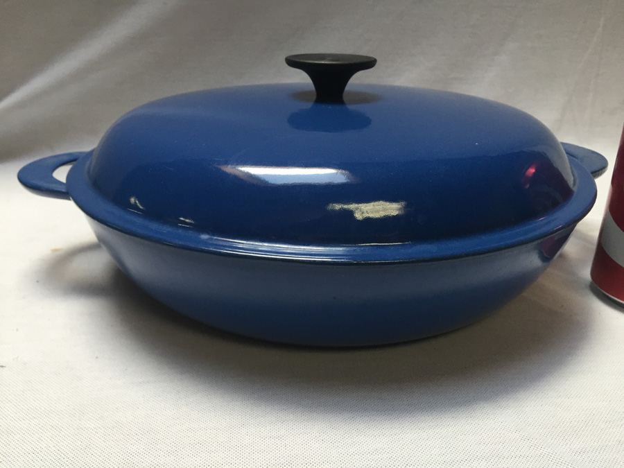 Blue Le Creuset Pot with Lid - Made in France - 30 [Photo 5]