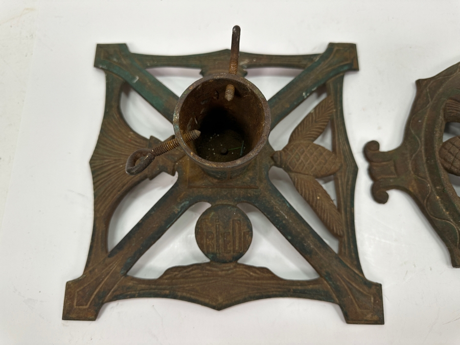 Pair of Antique Cast Iron Christmas Tree Stands 11'W and 12'W [Photo 9]
