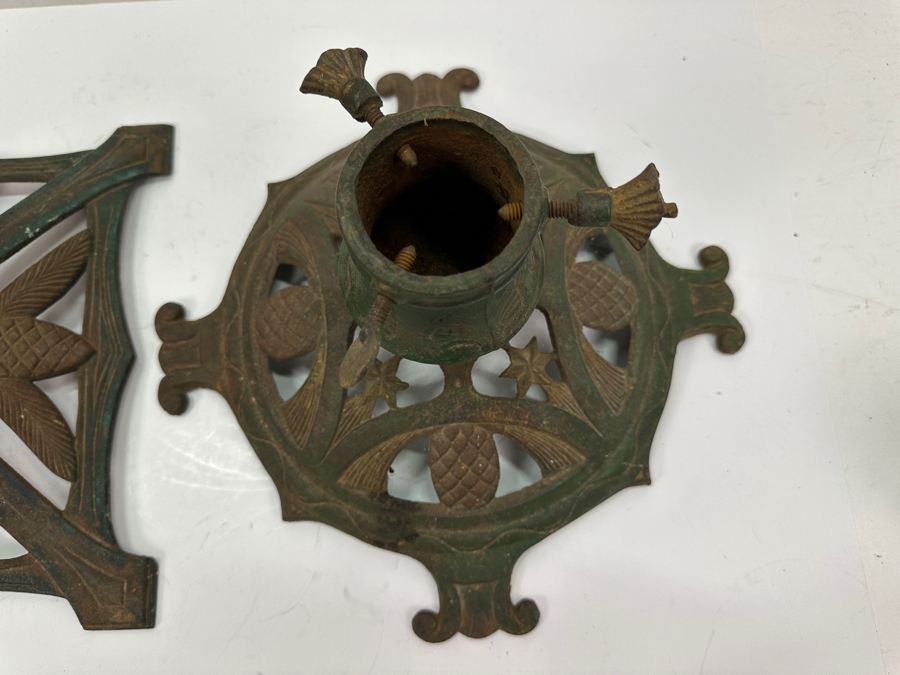 Pair of Antique Cast Iron Christmas Tree Stands 11'W and 12'W [Photo 10]