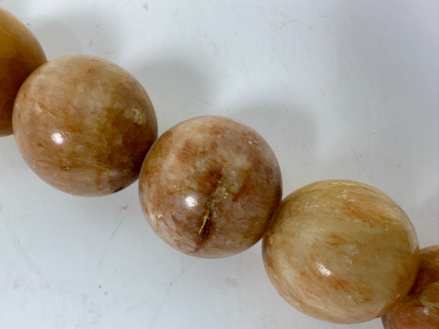 Vintage Chinese Calligraphy Brush with Stone Beads 16'L [Photo 3]