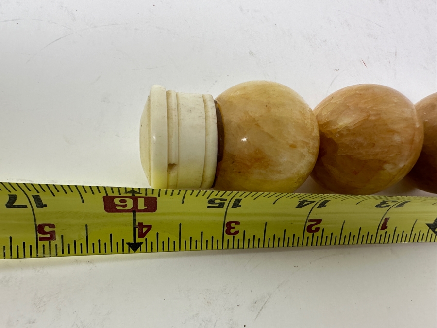 Vintage Chinese Calligraphy Brush with Stone Beads 16'L [Photo 7]