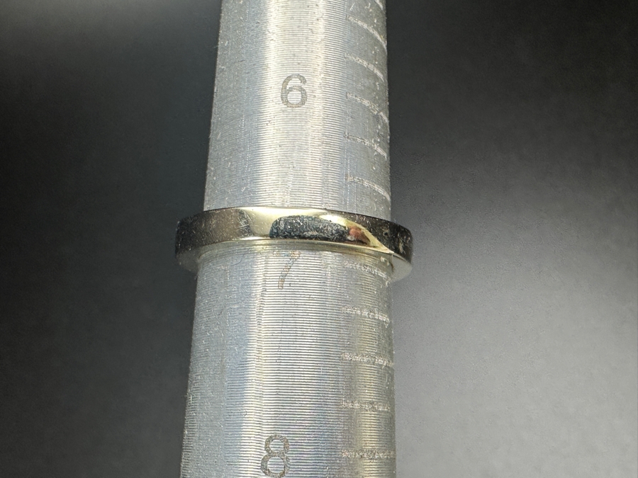 14k Gold and Diamond Ring With 3.5mm Princess Cut Diamond Set With (8) 2mm Princess Cut Diamonds Size 7 4.8g Retails $1,400 [Photo 11]