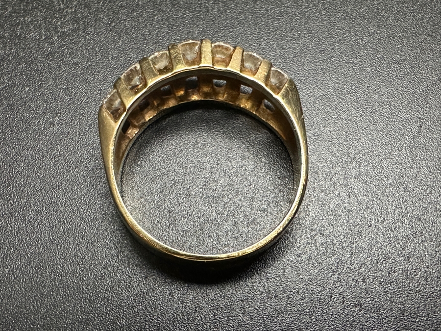 14k Gold Diamond Ring With (14) Diamonds Est. .90cttw 4.9g Size 7 Retails $2,000 [Photo 9]