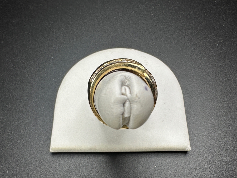 14k Gold Diamond Ring With (26) Baguette Diamonds & (18) Round Brilliant Diamonds Est. 1.05cttw 7.2g Size 6.5 Retails $3,000 [Photo 7]