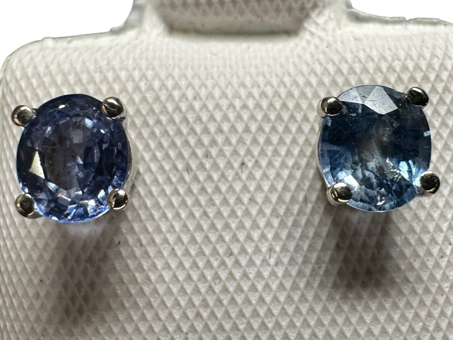 14k Gold Sapphire Earrings 1.05cttw 1.13g Retails $400