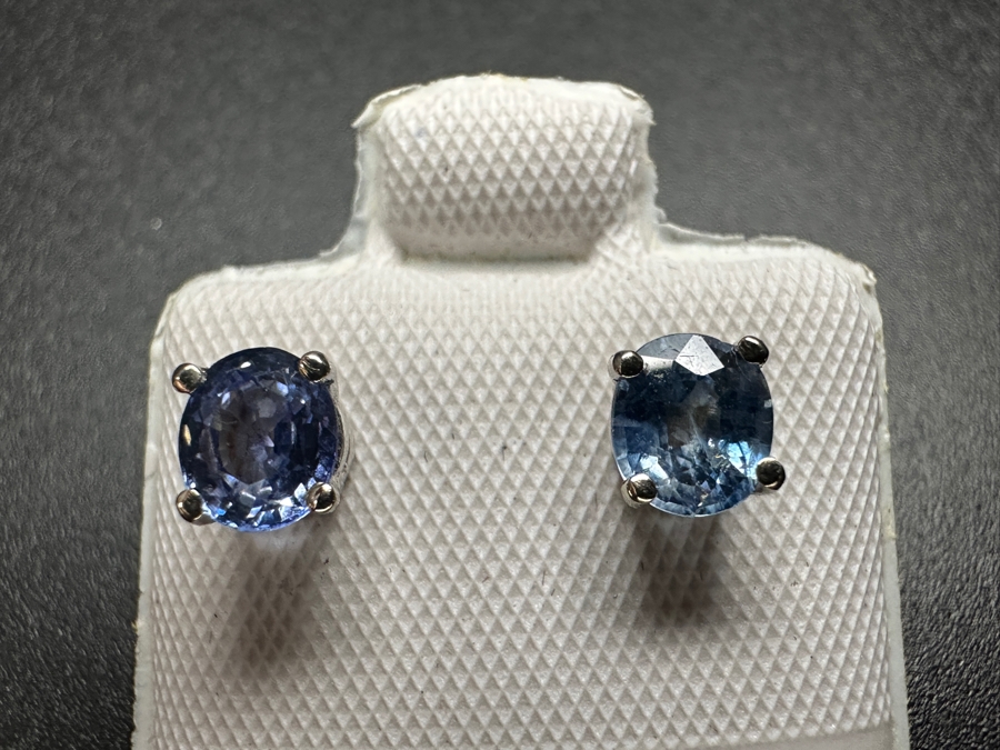 14k Gold Sapphire Earrings 1.05cttw 1.13g Retails $400 [Photo 6]