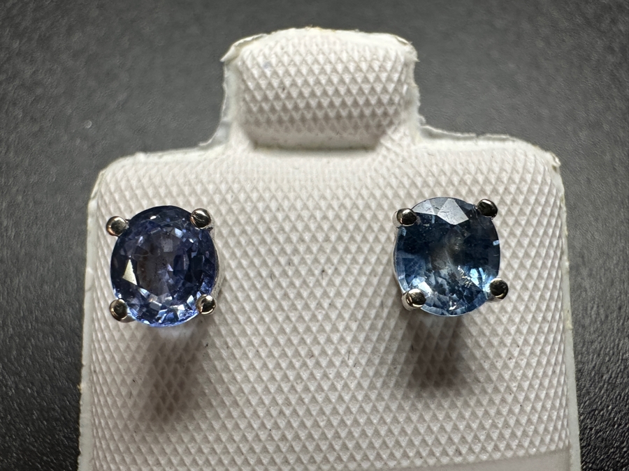 14k Gold Sapphire Earrings 1.05cttw 1.13g Retails $400 [Photo 5]