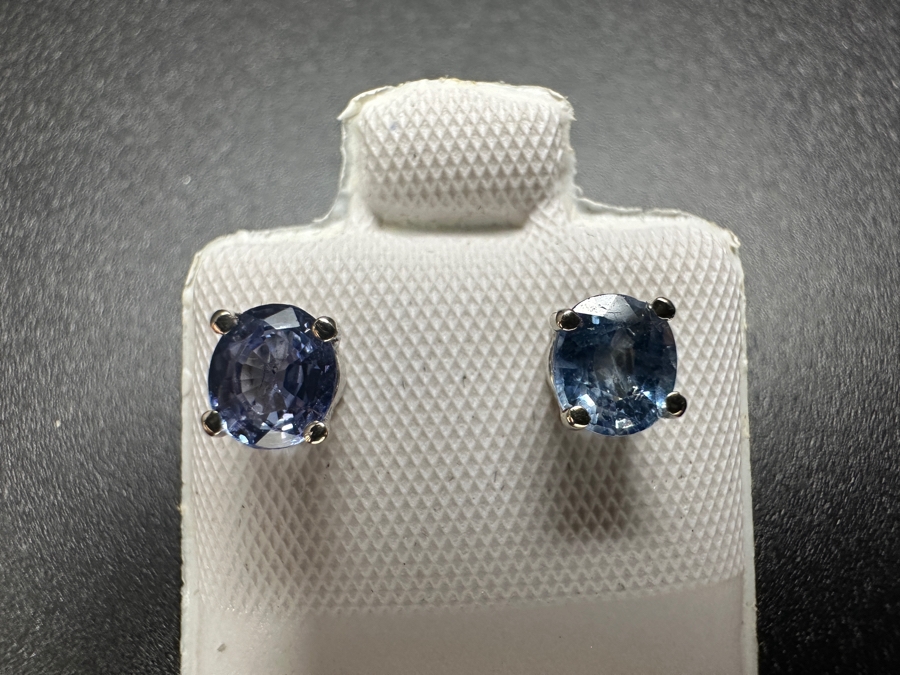 14k Gold Sapphire Earrings 1.05cttw 1.13g Retails $400 [Photo 3]