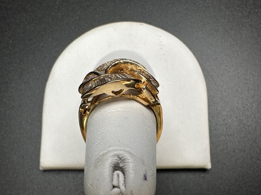 14k Gold Diamond Ring With (36) Tapered Baguette Diamonds Est. 1.44cttw 6.3g Size 6.75 Retails $2,600 [Photo 8]