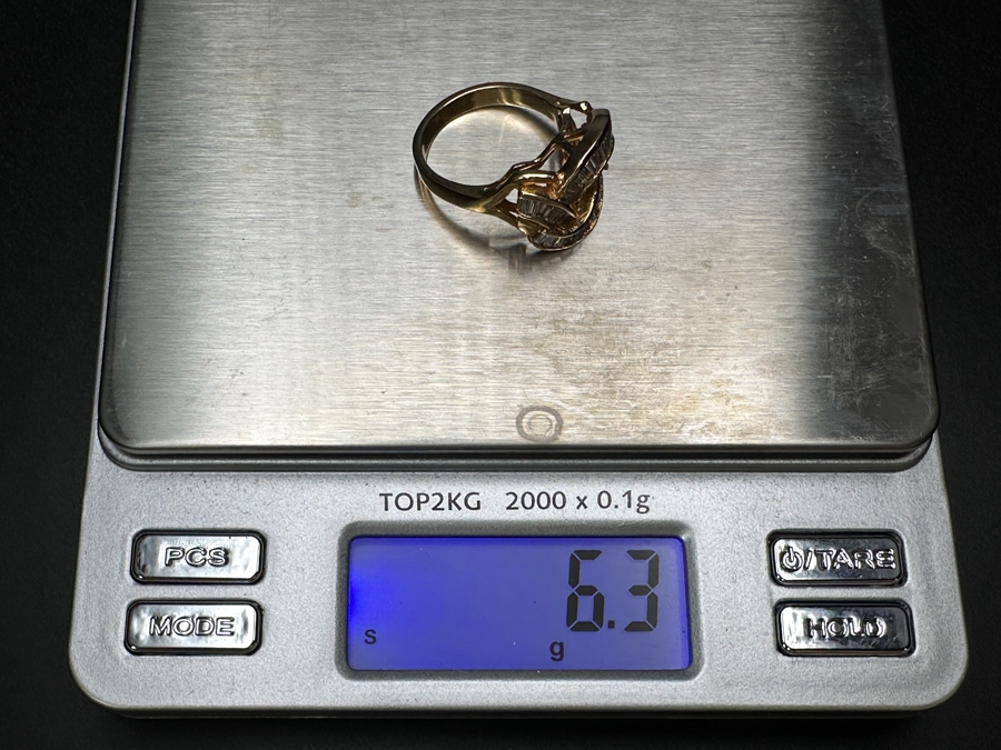 14k Gold Diamond Ring With (36) Tapered Baguette Diamonds Est. 1.44cttw 6.3g Size 6.75 Retails $2,600 [Photo 13]