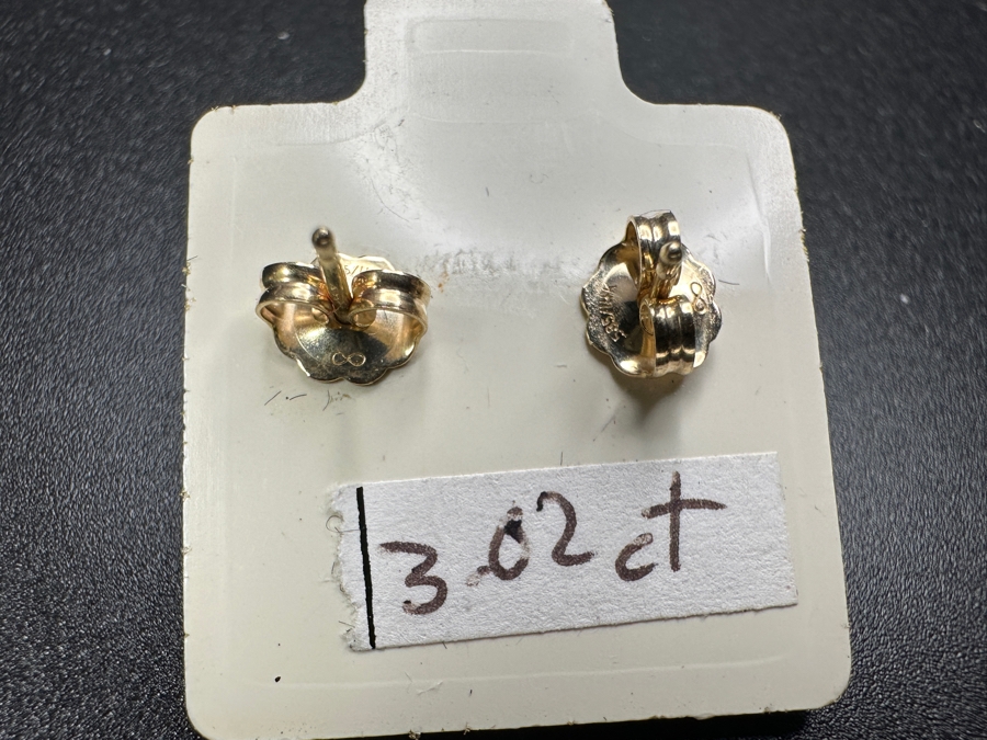 14k Gold (2) 5.5x4.5mm Oval Pink Sapphires 3.02ct Stated Weight Earrings 1.2g Retails $500 [Photo 9]