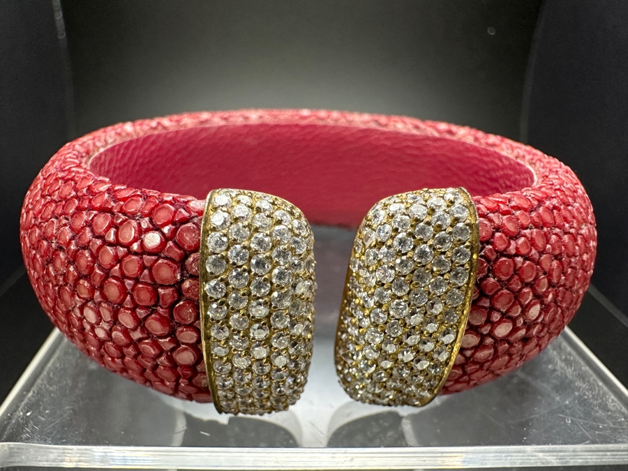 Sterling Silver CZ Red Bracelet 31g [Photo 4]