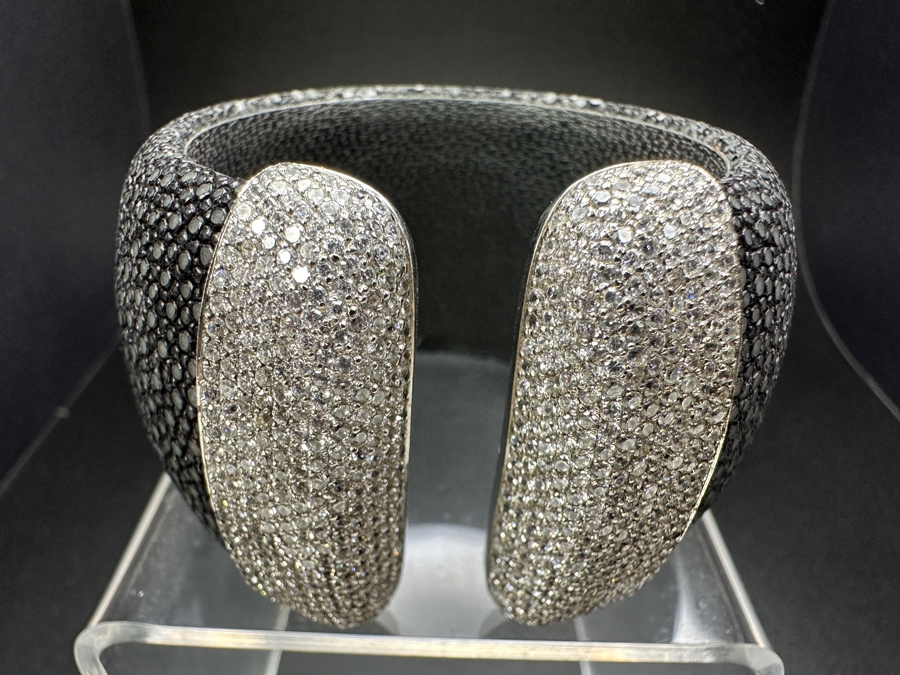 Sterling Silver CZ Black Bracelet 72.2g [Photo 5]