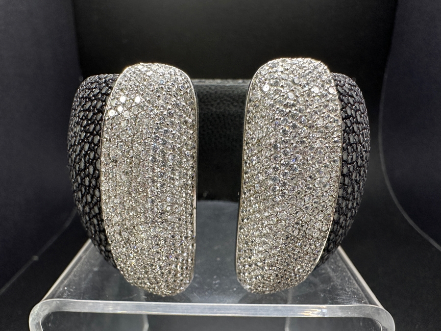 Sterling Silver CZ Black Bracelet 72.2g [Photo 3]