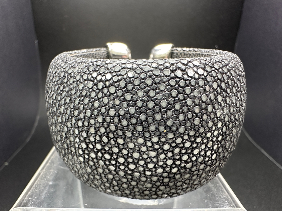 Sterling Silver CZ Black Bracelet 72.2g [Photo 7]