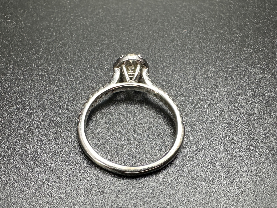 14k Gold Diamond Ring With (1) 4.5mm Round Brilliant Diamond .36ct & (32) 1mm Round Brilliant Accent Diamonds Size 5.75 2g Retails $1,400 [Photo 13]