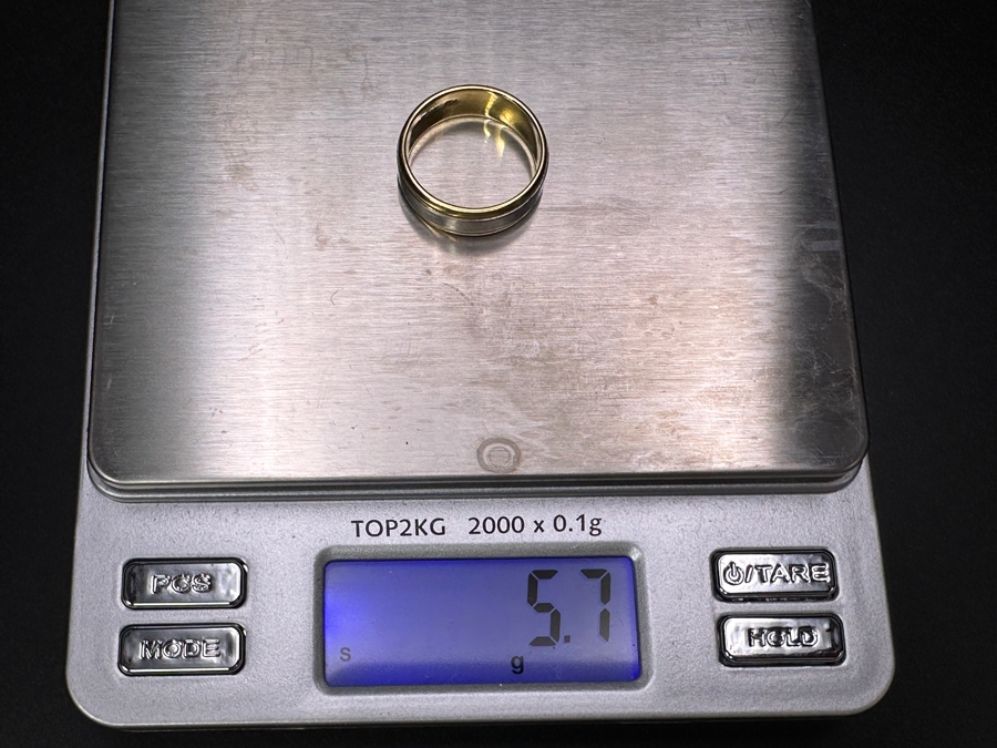 18k Gold / Platinum Ring Size 7.5 5.7g Retails $1,200 [Photo 8]