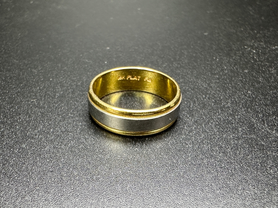 18k Gold / Platinum Ring Size 7.5 5.7g Retails $1,200 [Photo 6]
