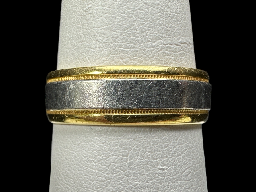 18k Gold / Platinum Ring Size 7.5 5.7g Retails $1,200 [Photo 1]