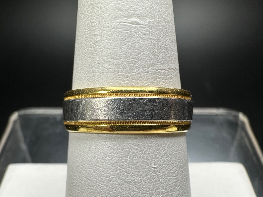 18k Gold / Platinum Ring Size 7.5 5.7g Retails $1,200 [Photo 2]