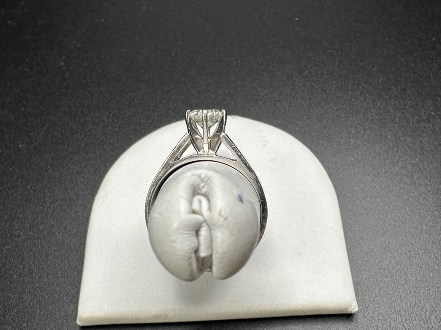 14k Gold Diamond Ring With 5.5mm Round Brilliant Diamond Est. .65ct J Color Size 7 6.3g Retails $2,800 [Photo 11]