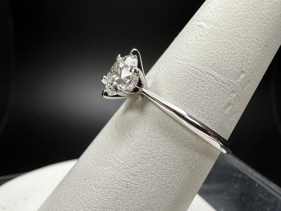 14k Gold Diamond Ring 6.5mm Round Brilliant Lab Grown Diamond Est. 1ct Size 7.25 2.3g Retails $600 [Photo 7]