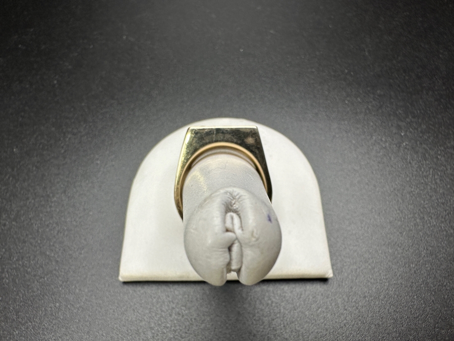 14k Gold Men's Diamond Onyx Ring With (3) 2mm Single Cut Diamonds & (3) 1.5mm Single Cut Diamonds Est. .10cttw Size 11 16.7g Retails $3,600 [Photo 10]