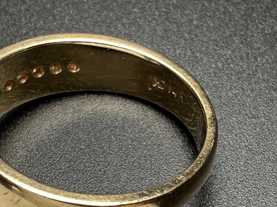 14k Gold Men's Diamond Ring With (8) 1.5mm Round Brilliant Diamonds Est. .15cttw Size 10.25 7g Retails $1,600 [Photo 9]