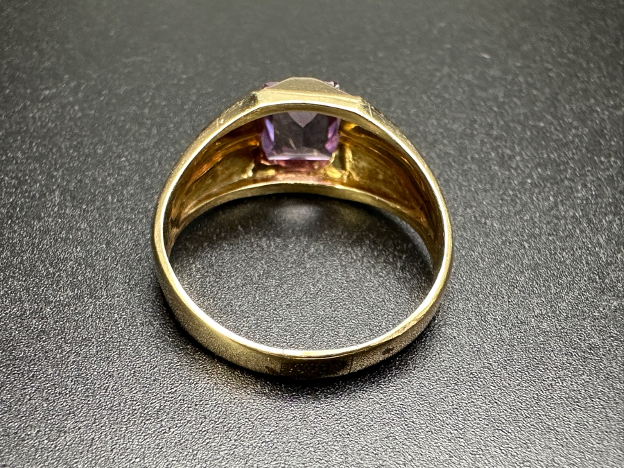 14k Gold Synthetic Color Change Sapphire 8x6mm Size 11 5g Retails $1,000 [Photo 7]