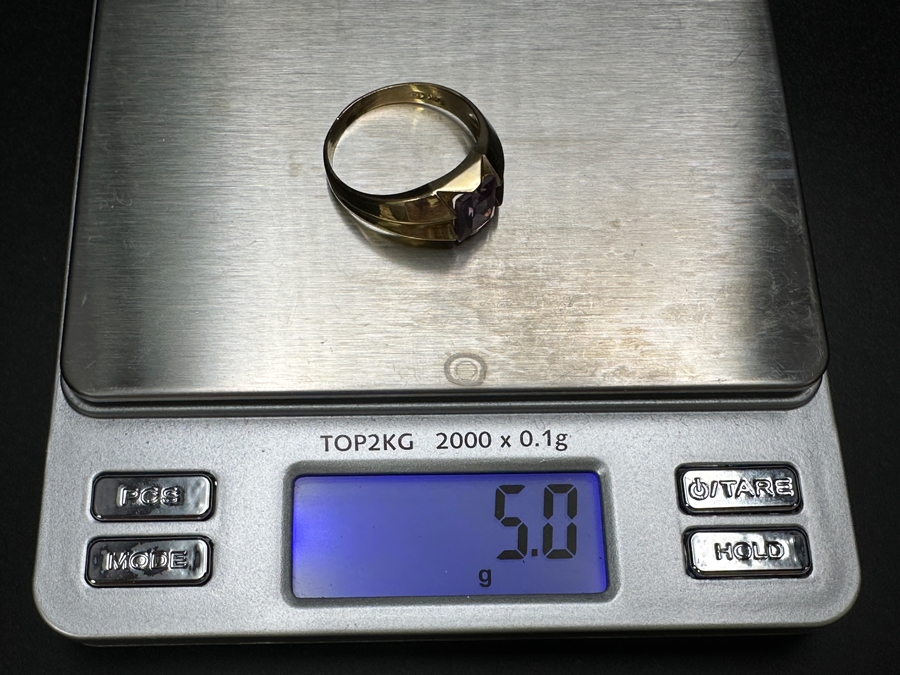 14k Gold Synthetic Color Change Sapphire 8x6mm Size 11 5g Retails $1,000 [Photo 10]