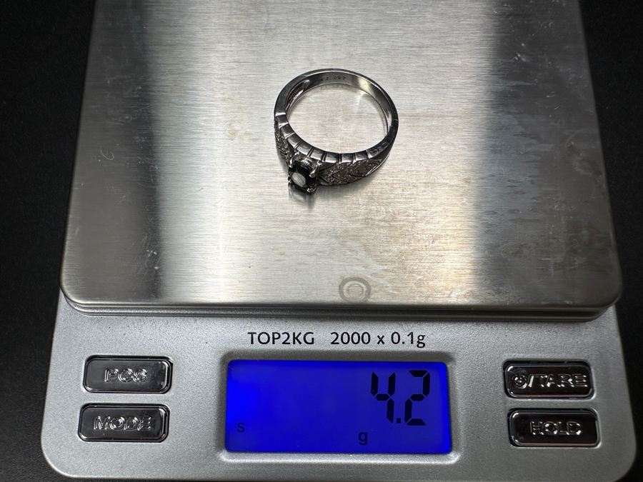 14k Gold Sapphire Diamond Ring With .97ct Sapphire Set With (14) .01ct Single Cut Diamonds Size 9.5 4.2g Retails $1,000 [Photo 13]