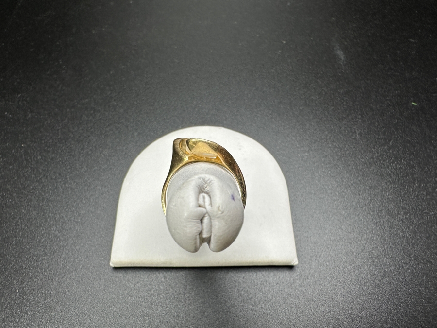 14k Gold Freeform Freshwater Pearl Ring Size 6.5 3.1g Retails $600 [Photo 7]