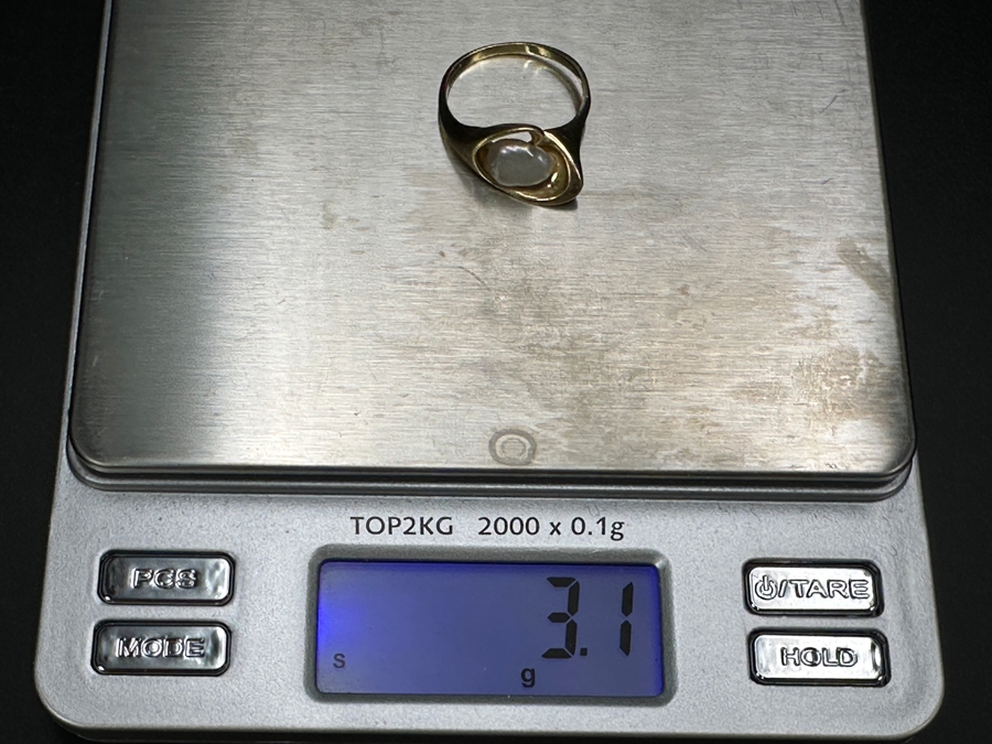 14k Gold Freeform Freshwater Pearl Ring Size 6.5 3.1g Retails $600 [Photo 11]
