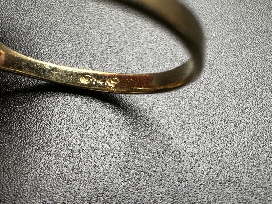 14k Gold Freeform Freshwater Pearl Ring Size 6.5 3.1g Retails $600 [Photo 9]