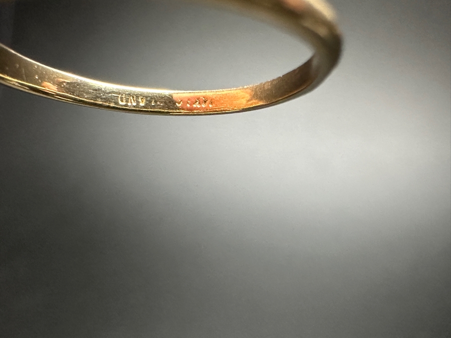 14k Gold Diamond Ring With 3.8mm Old Brilliant Cut Diamond Est. .10cttw Size 5 1.6g Retails $400 [Photo 10]