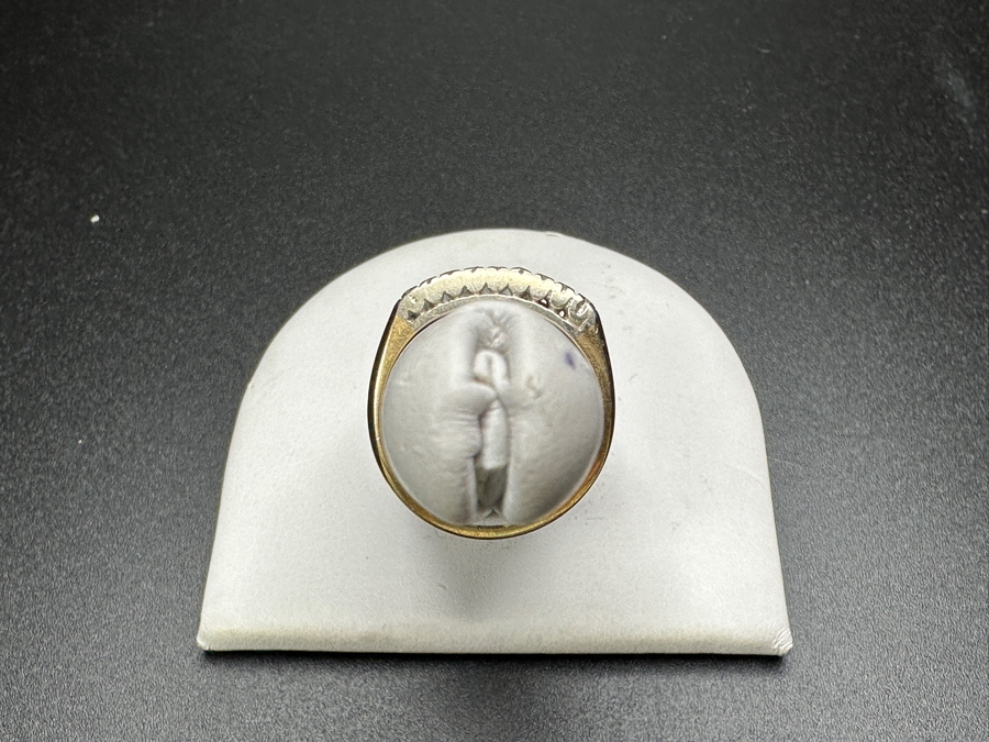 14k Gold Diamond Ring With (9) 1mm Single Cut Diamonds Est. .05cttw Size 6.25 1.8g Retails $500 [Photo 8]